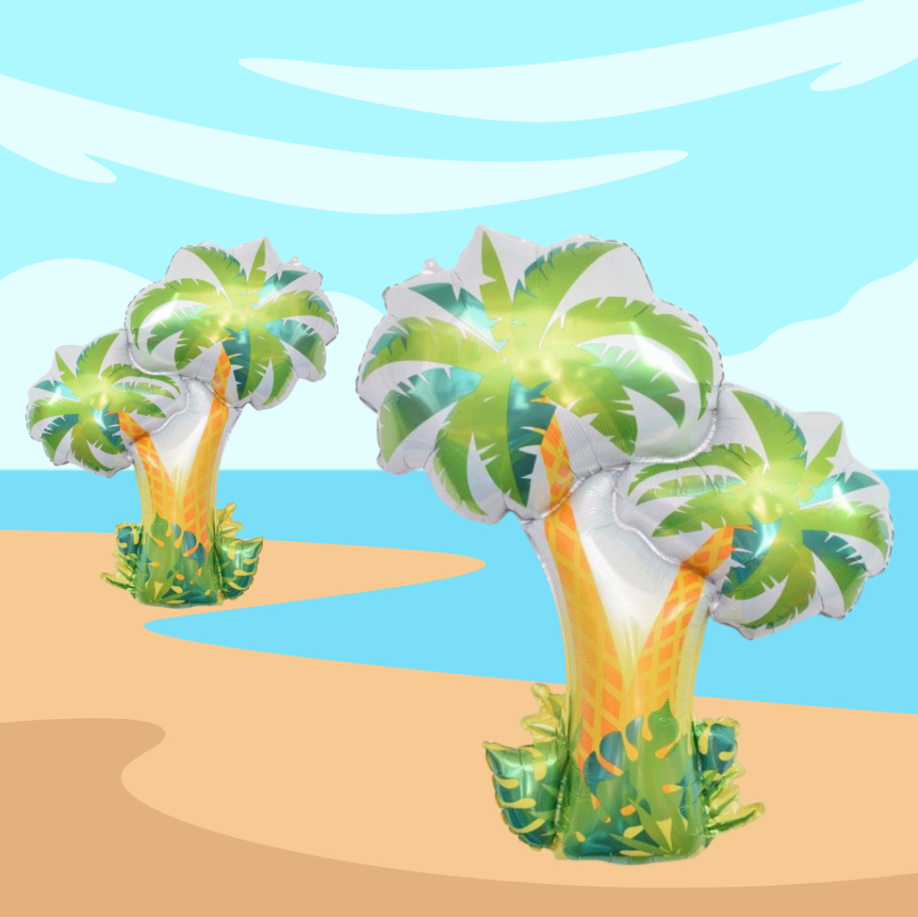 MSM Balon Foil Pohon Kelapa Palm Daun Dekorasi Summer Pantai