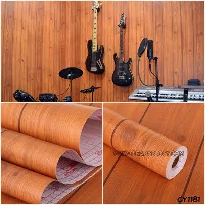 Wallpaper Dinding/ Stiker Dinding / Walpaper Dinding Wallstiker Kamar Tidur Murah Motif Kayu