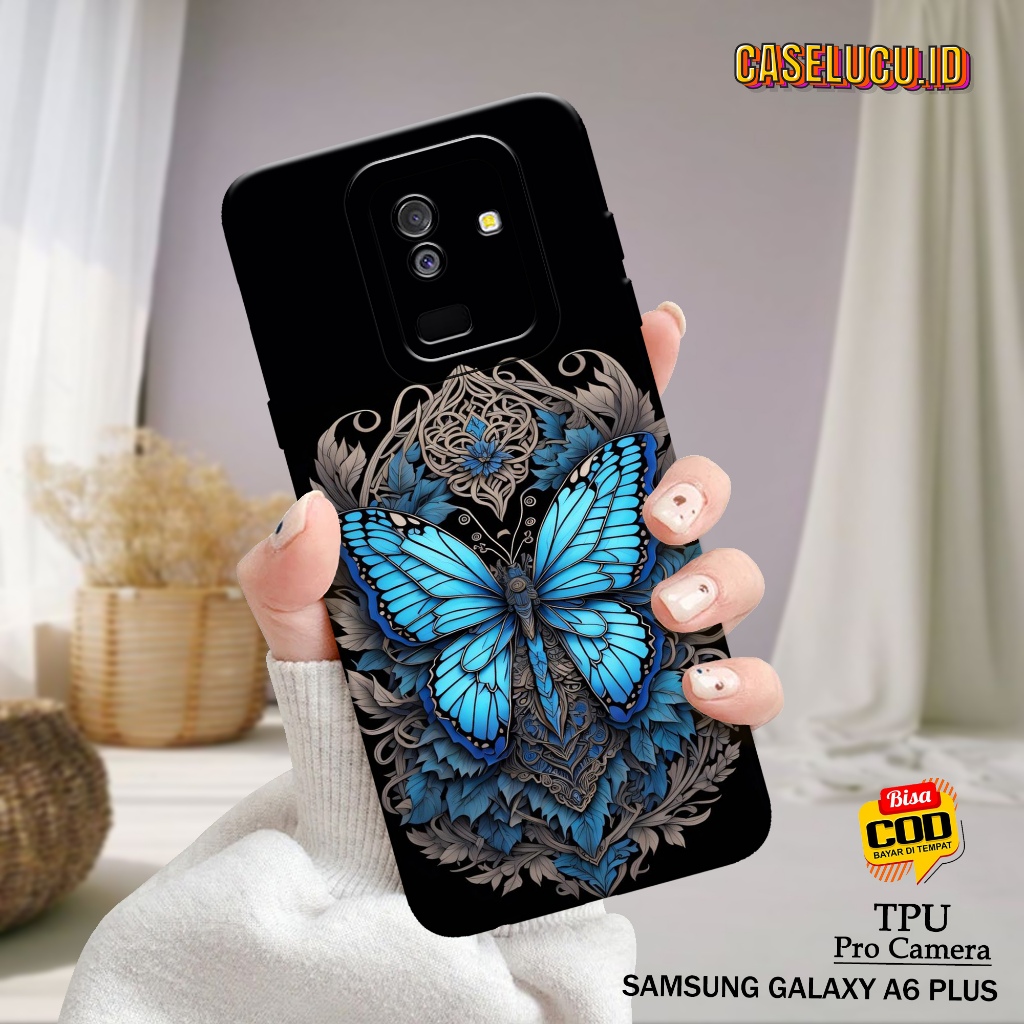 Casing Hp Samsung A6 Plus Terbaru - Case Lucu - Case Samsung A6 Plus - Fashion Case Kupu - Soft Case