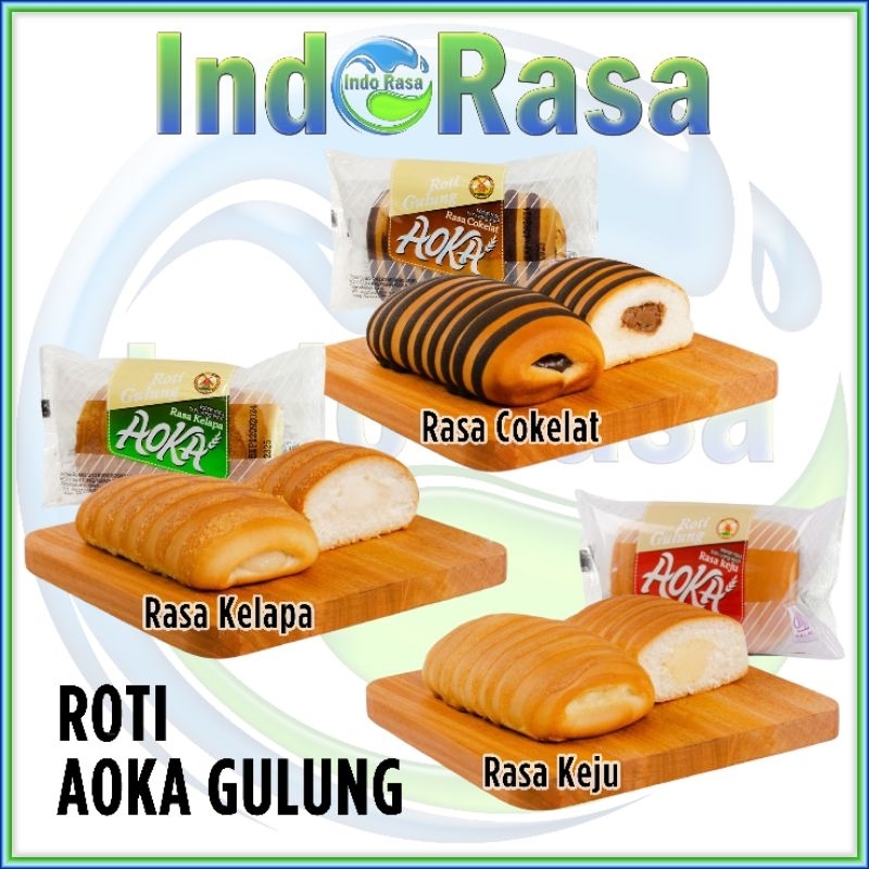 

Roti AOKA Gulung Rasa Cokelat Keju Kelapa