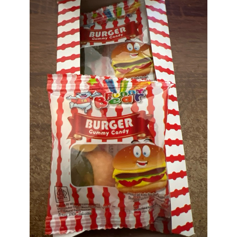 

permen jelly funny bear burger 15gr