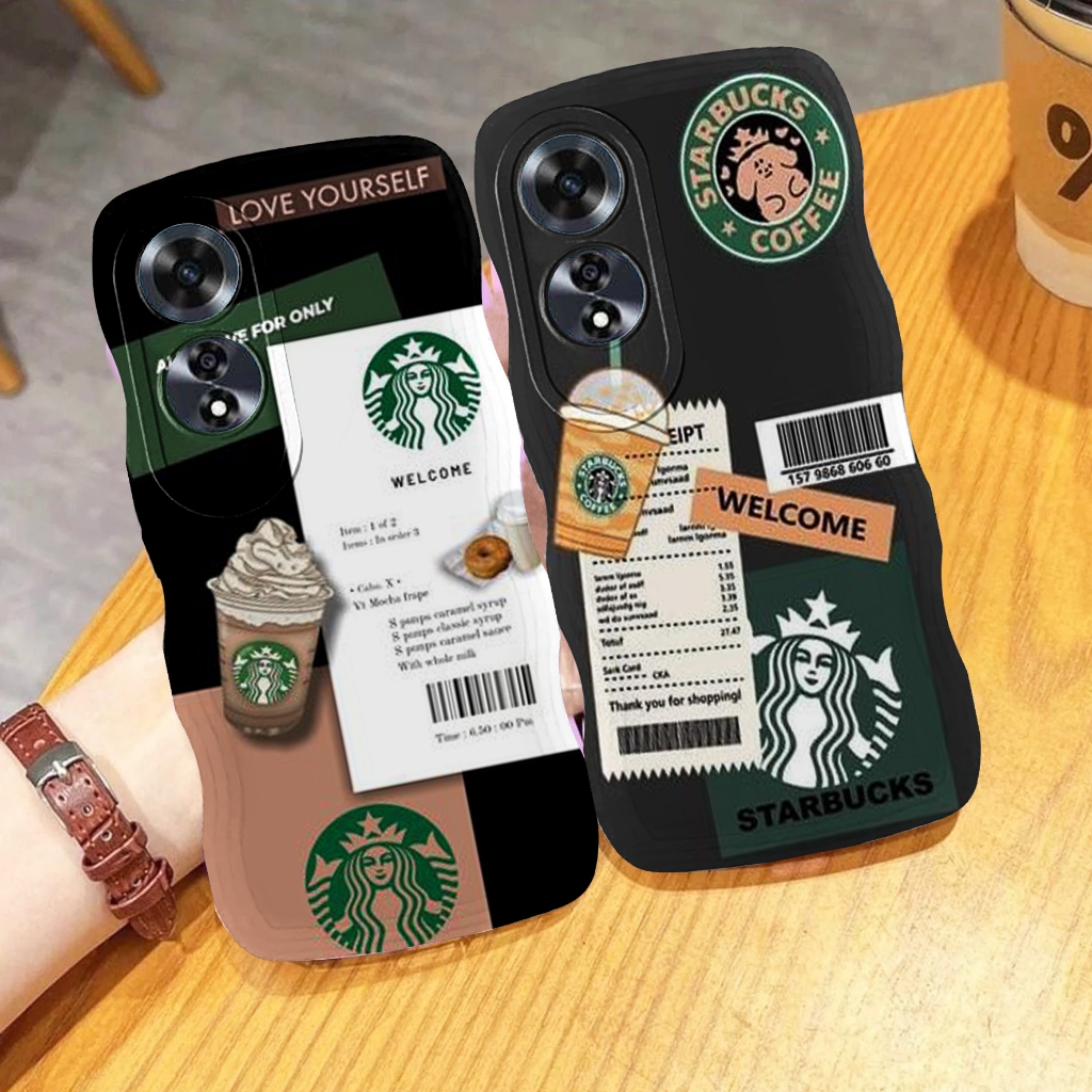 Case Wave For Oppo A60 Softcase Gelombang Custom Starbucks For All Type Casing Pelindung Ponsel