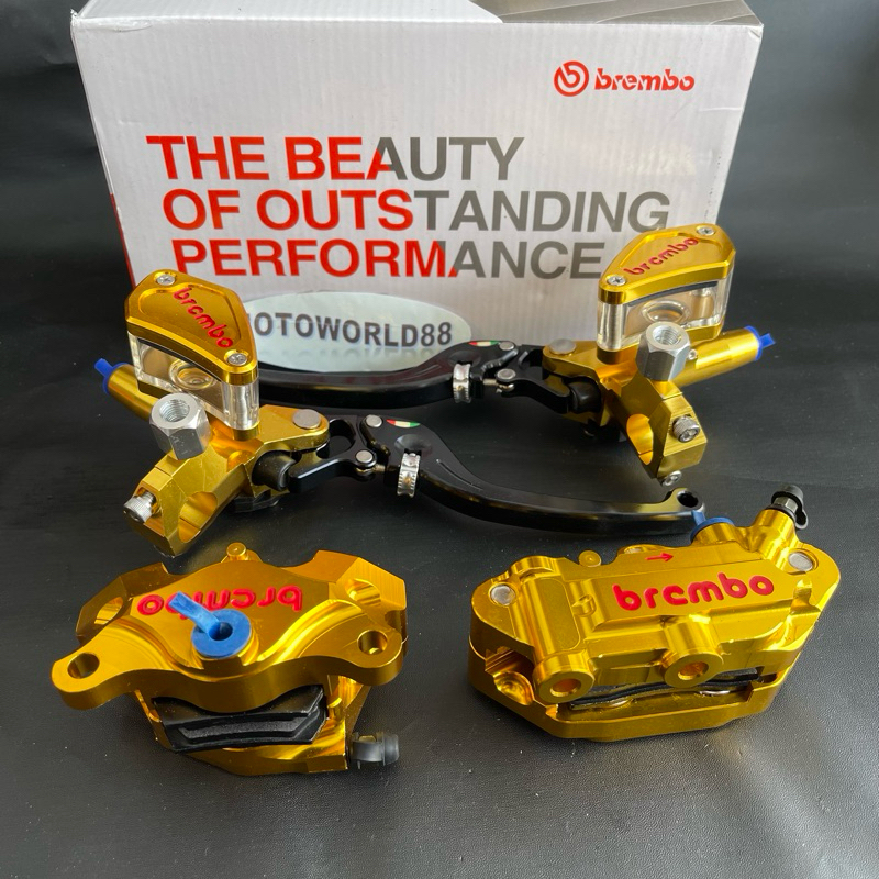 MASTER REM RCB 2TABUNG DU CNC + KALIPER 4PISTON MONOBLOK KALIPER 2PISTON 1PAKET NMAX OLD / NMAX NEW 