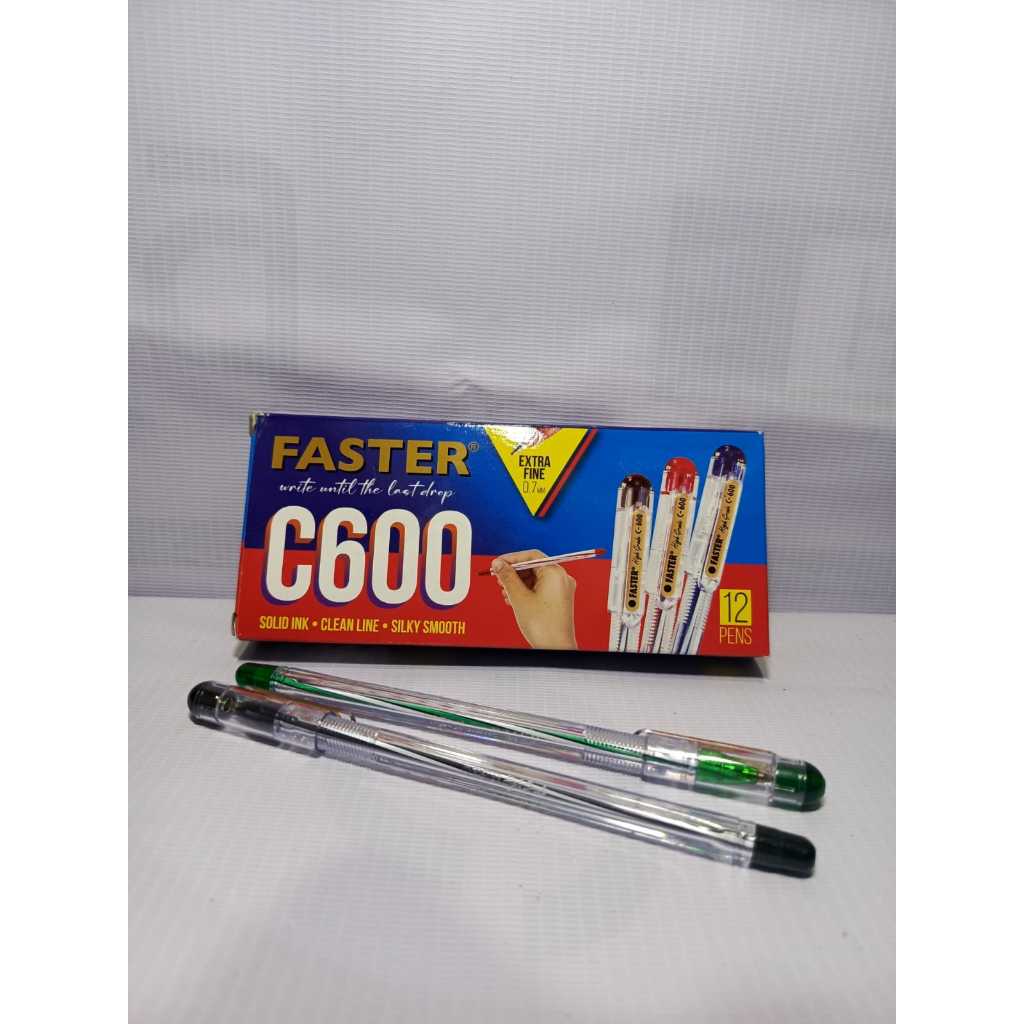 

PULPEN FASTER / BALLPOINT FASTER C600 HITAM DAN BIRU 1 PACK (12PCS)
