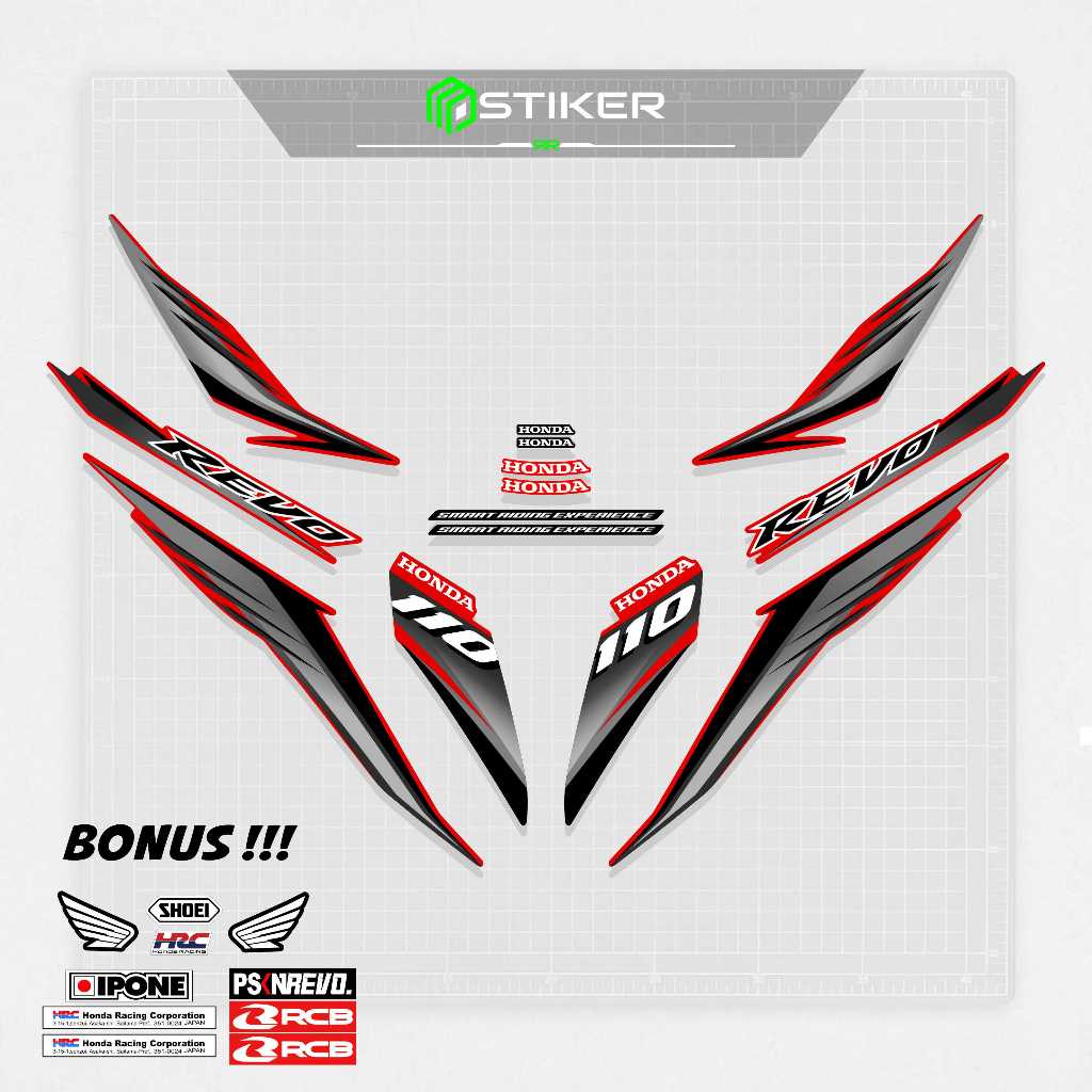 STRIPING STOCK DECAL HONDA ABSOLUTE REVO 110 LAMA / OLD TAHUN 2009 / STIKER REVO / REVO ABSOLUTE / L