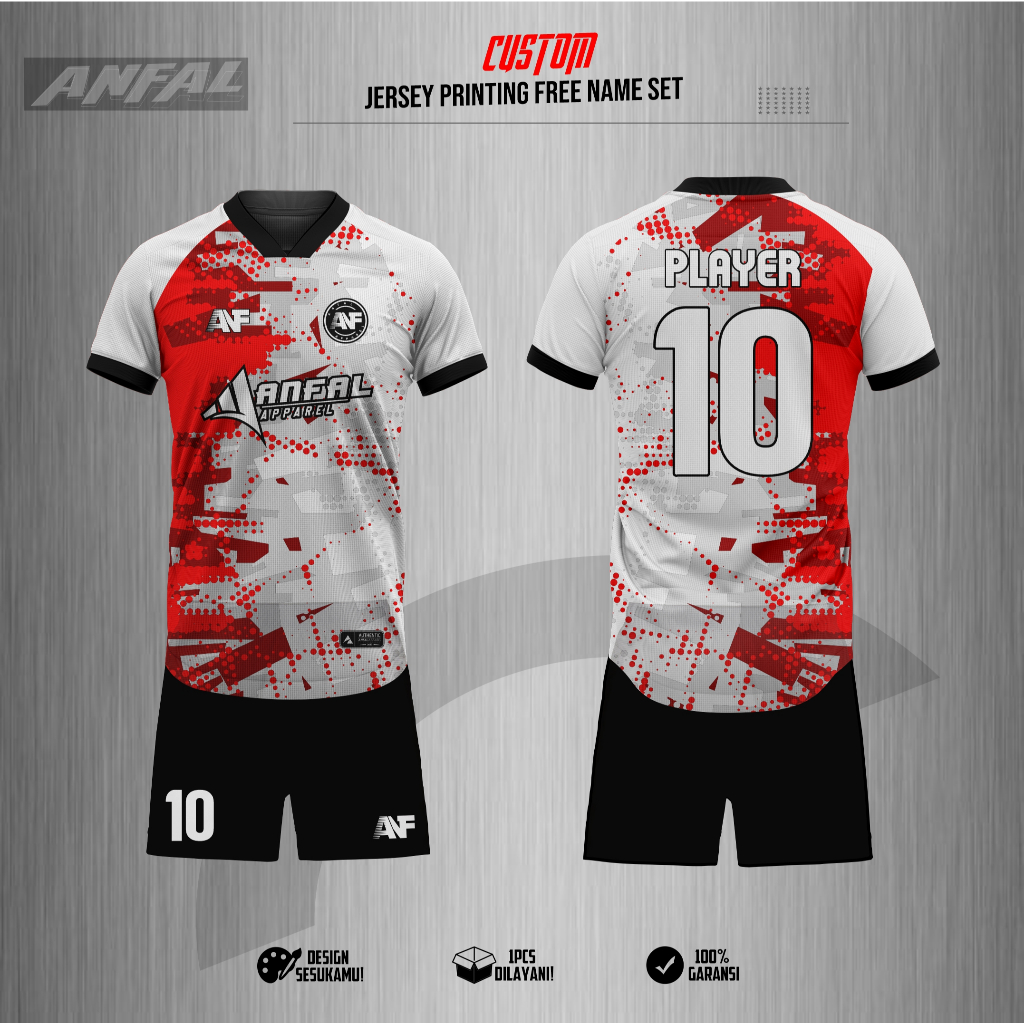 SET KAOS OLAHRAGA EDISI MERAH PUTIH // KAOS // JERSEY // JERSEY FUTSAL // BAJU POLOSAN // BAJU PRINT