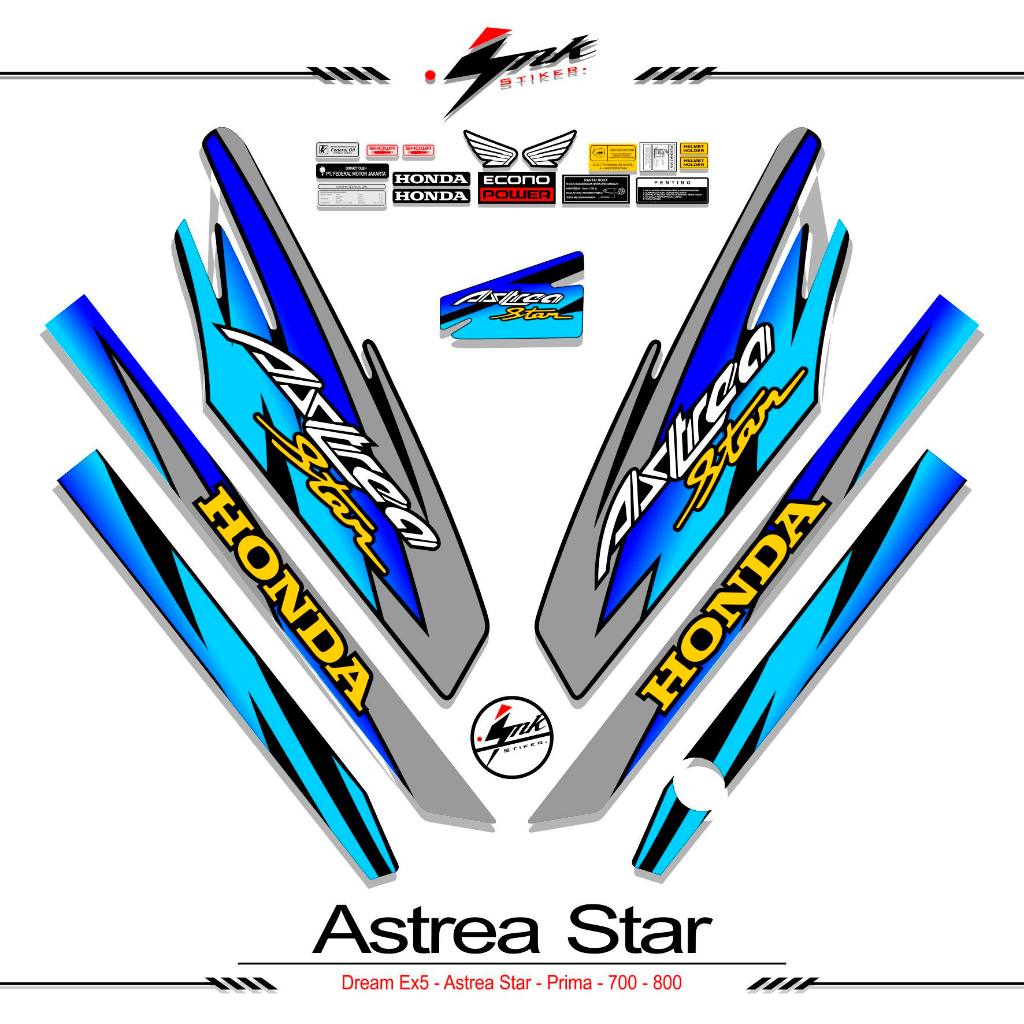 STRIPING HONDA ASTREA MOTIF STAR PRIMA DREAM EX5 TRIBAL FIRE MOTIF 8 / DREAM EX5 / HONDA EX5 / STICK