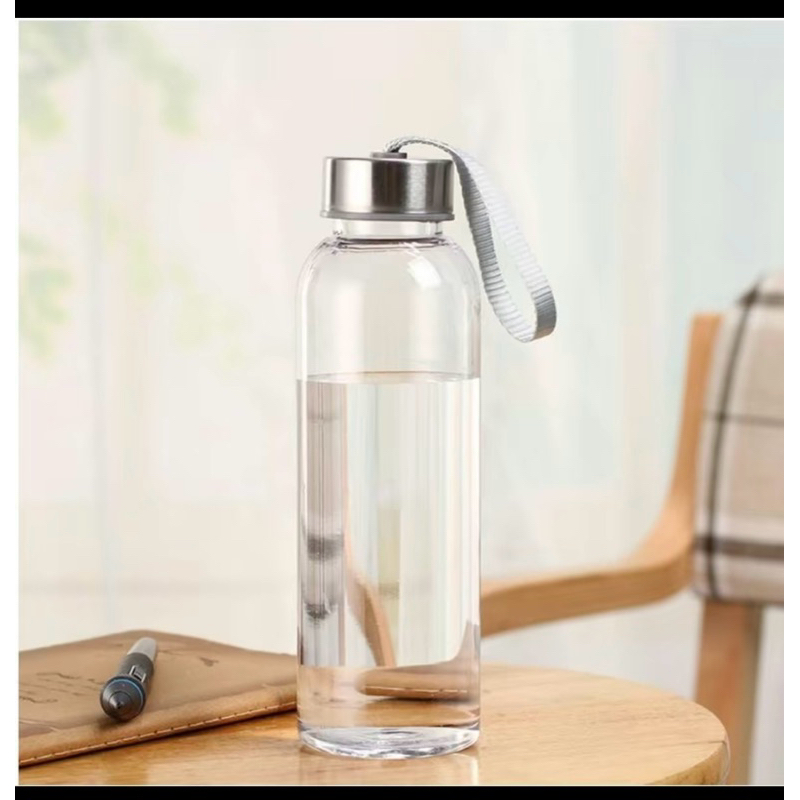 BOTOL KACA BENING 400ml / BOTOL MINUM POCONG KACA BENING / BOTOL SOUVERNIR MURAH / TUMBLER KACA POLO