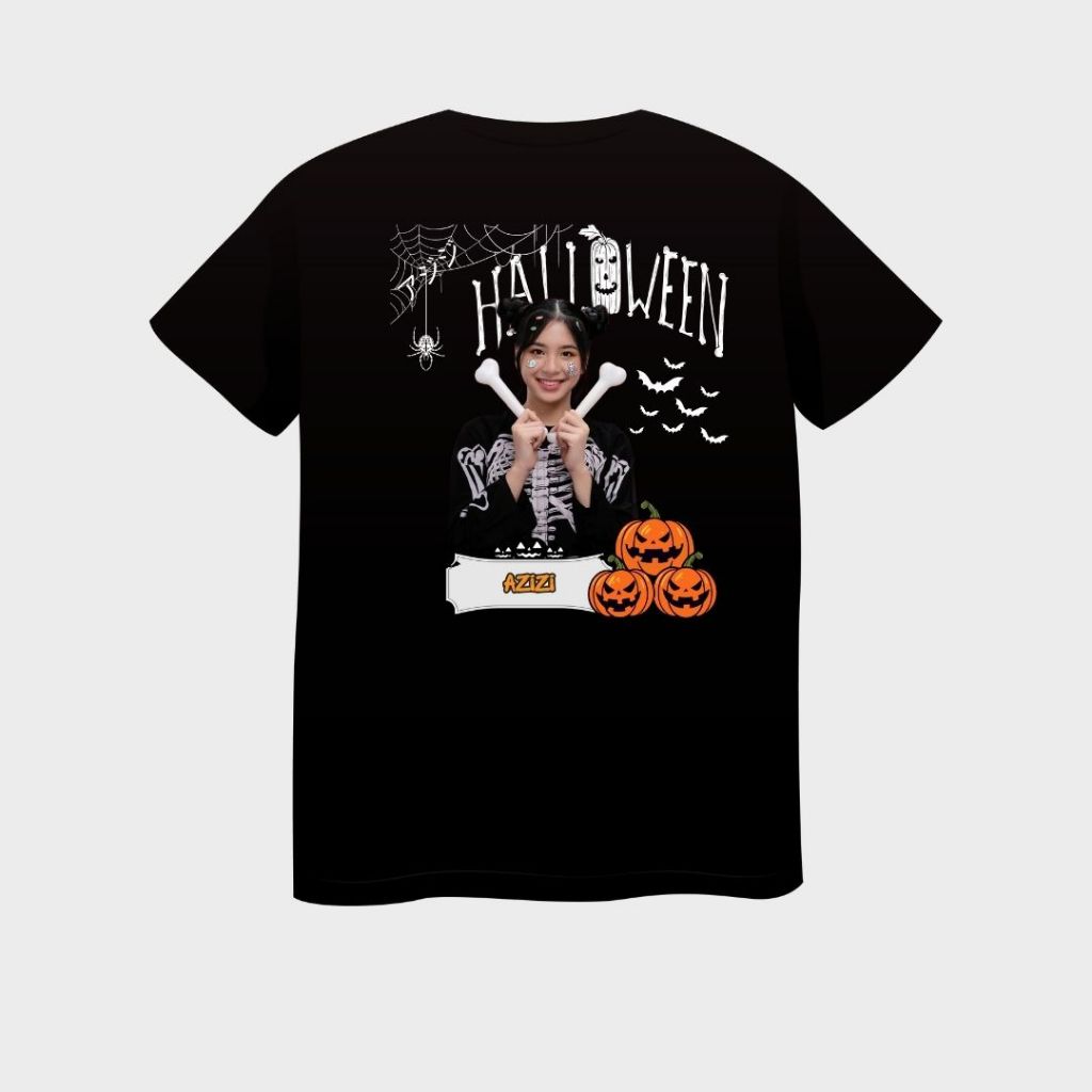Kaos JKT48 Halloween Baju JKT48 Spesial Halloween | Kaos Azizi JKT 48 | Kaos Unisex Pria Wanita | Ke