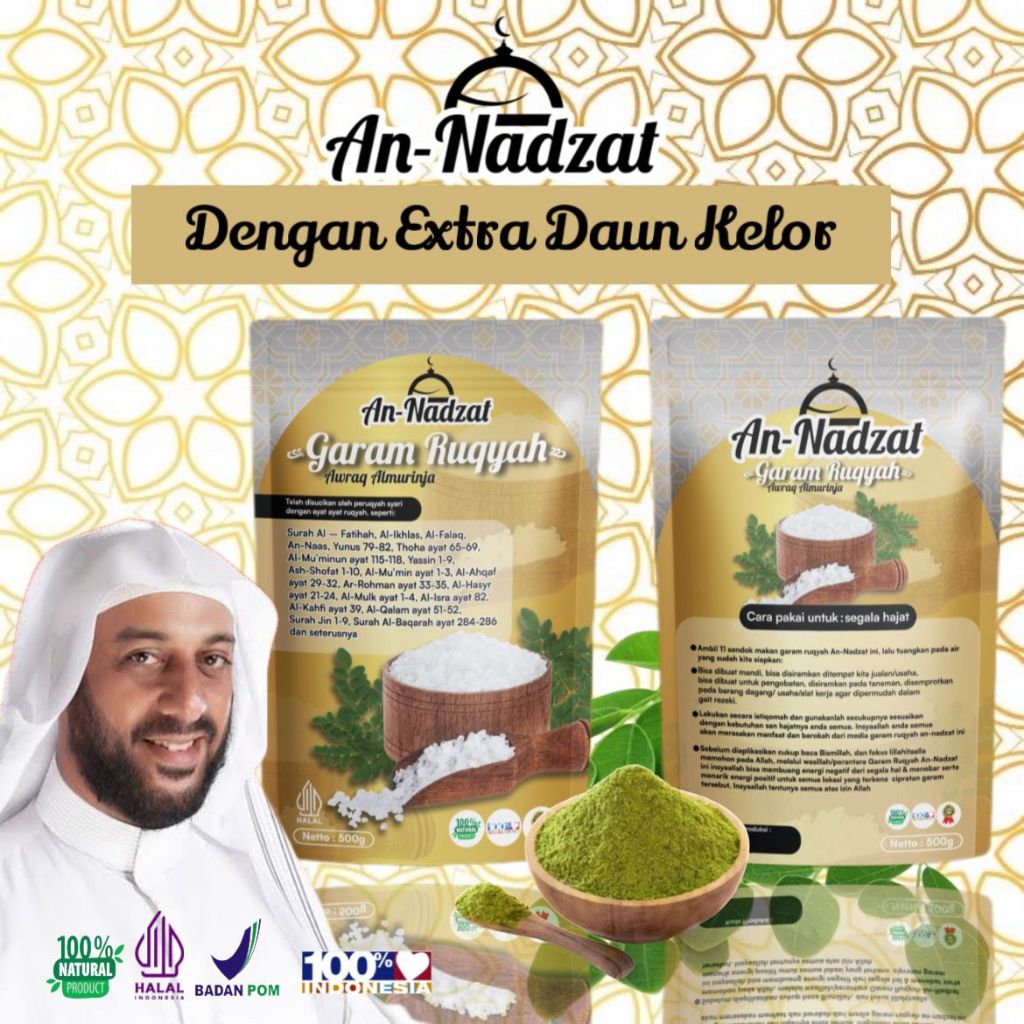 

Garam An-Nadzat Original Garam 500gr Bonus Parfum, Tasbih, Minyak Bidara