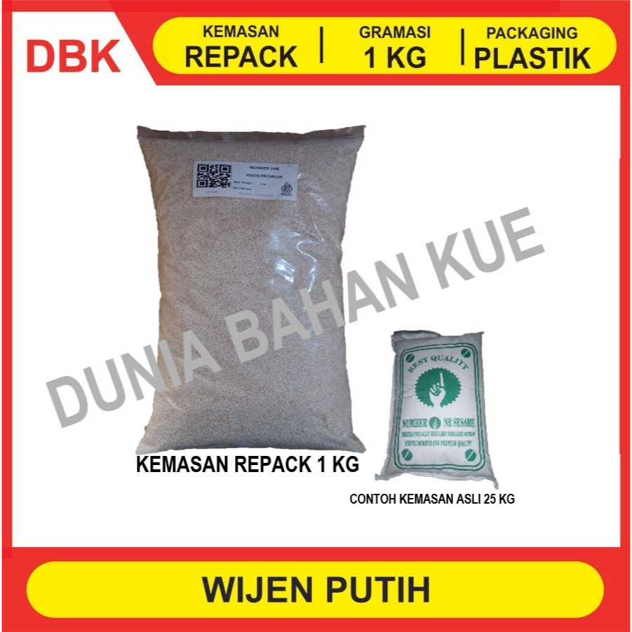 

BIJI WIJEN PUTIH - REPACK 1 KG / WHITE SESAME SEEDS