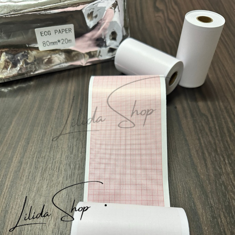 

ecg paper kertas ekg thermal 80 mm x 20 m meter 57mm x 25 meter kualitas premium roll continuous ecg paper