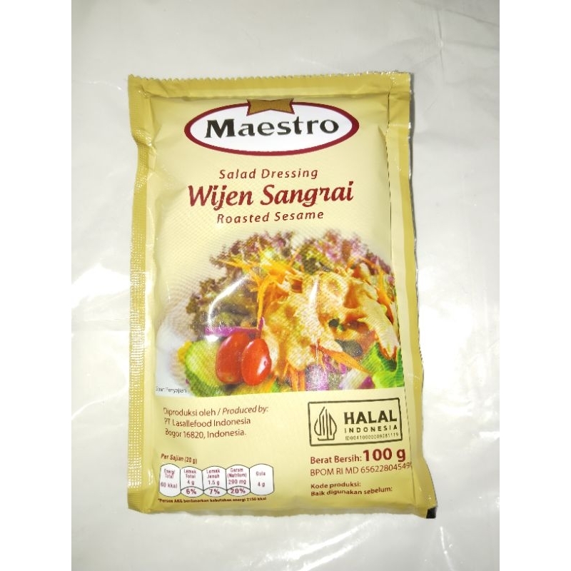 

wijen sangrai merk maestro 100g