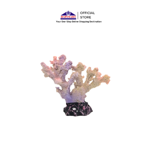 Hiasan Aquarium Terumbu Karang Tiruan Ungu Pink Ornamen Karang Buatan Aquarium Dekorasi Aquarium