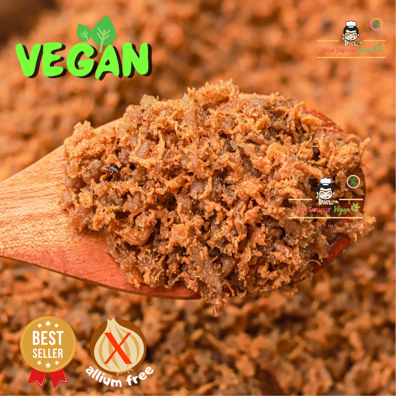 

Vinsdapourvegan - Abon Ebi Vegan Original / Pedas Homemade Frozen Food Bahan Beku Allium Free Vegetarian Plant-Based Friendly 110gr