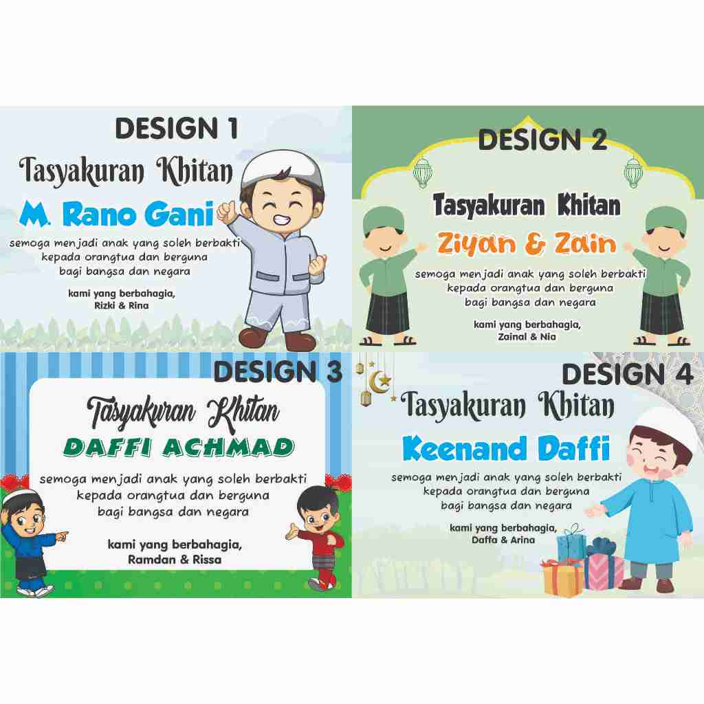 

STIKER LABEL GOODIE BAG BENTO MOTIF KHITANAN