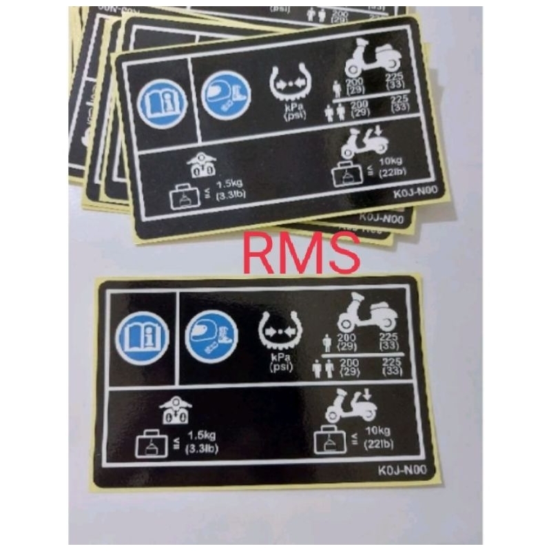 

stiker warning peringatan honda beat pcx scoopy new