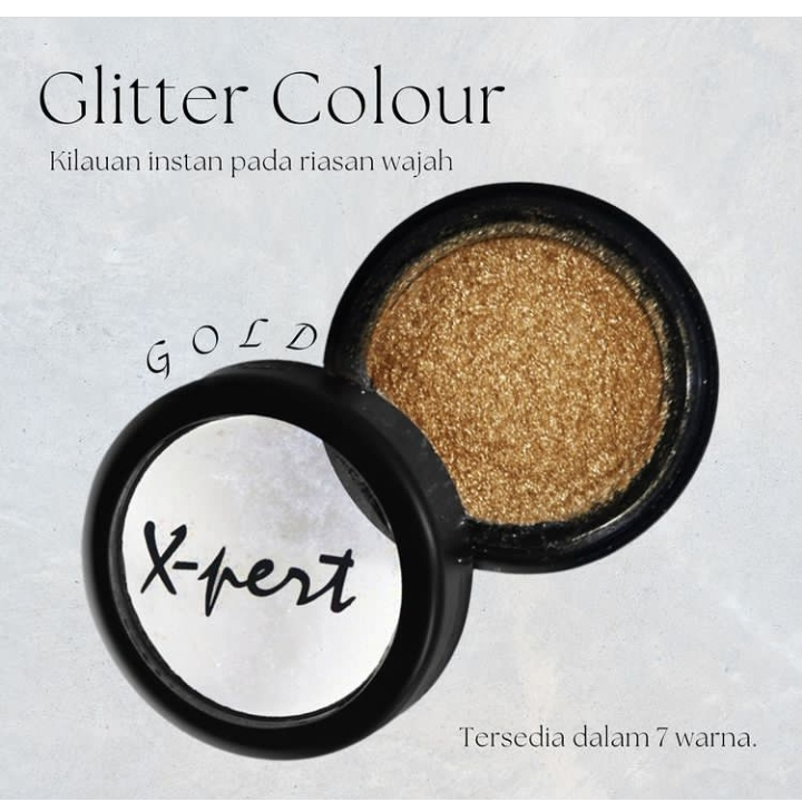 X-pert gliter colour gold/wajah/bibir/mata