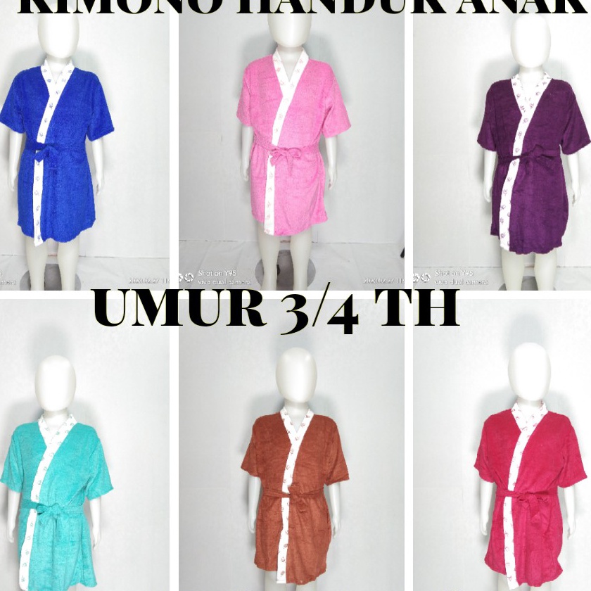 Potongan kimono handuk anak untuk usia 34 th