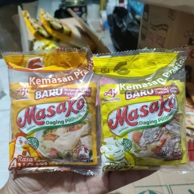 

Masako Bumbu Penyedap Rasa Ayam/Rasa Sapi 6*8.5g