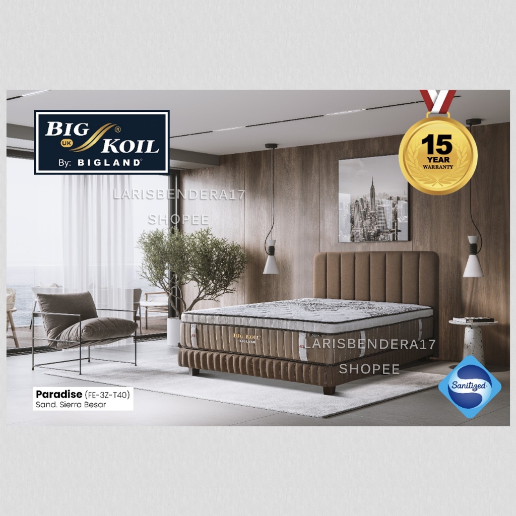 Dipan + Springbed Big Koil PARADISE by Bigland (Foam Encasement) - Bergaransi resmi. Tempat Tidur Pr