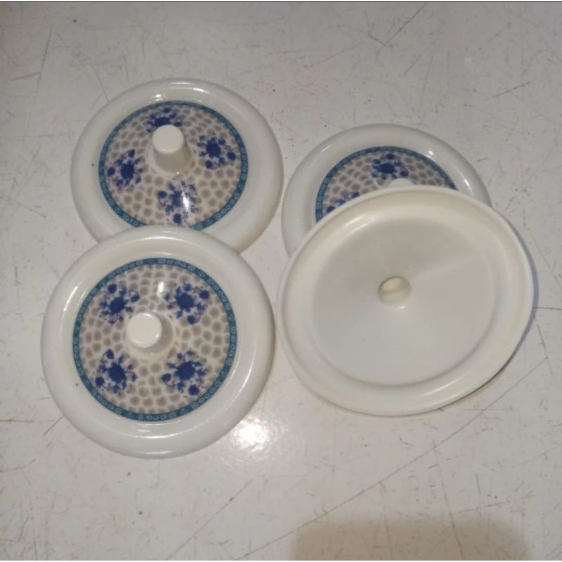 Tutup gelas melamin kembang unica ukuran sedang 9 cm/ Tutup gelas melamin motif harga per pcs