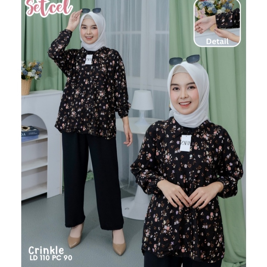 KODE B23I PREMIUM SET ZARA KATUN MIX CRINKLE LD 11  SETELAN ZARA  ONE SET ZARA VIRAL  SETELAN WANITA