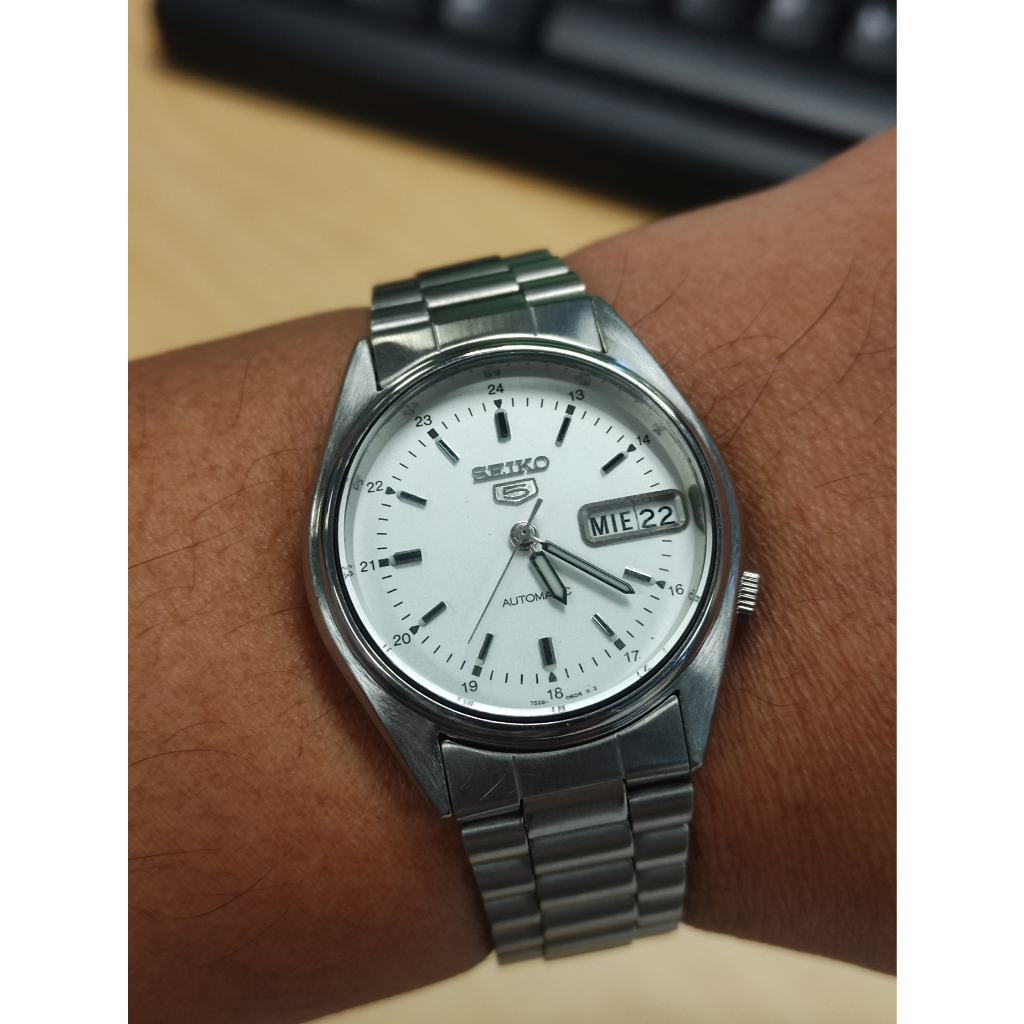 Seiko 5 Automatic 7S26-6000 White Dial Second Mulus