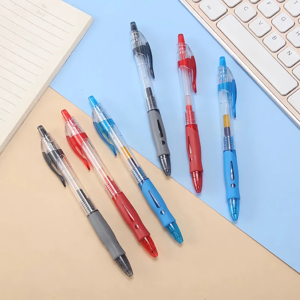 

MEGA APEN Pulpen Gel Ink 5mm Pencet Standar Pena Cetekan Alat Tulis Kantor Sekolah Pen Tinta Cair