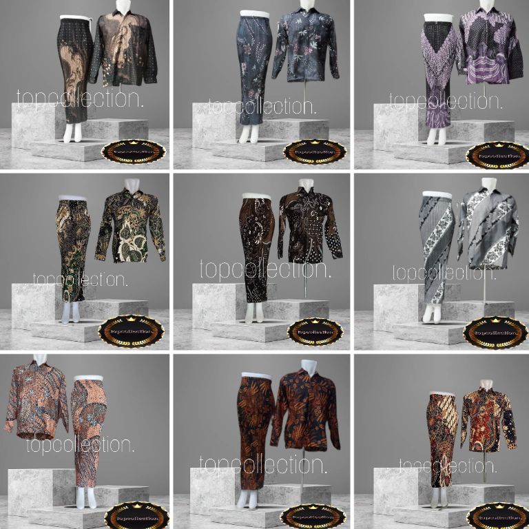 KODE L4K rok batik plisket rok plisket batik kemeja panjang