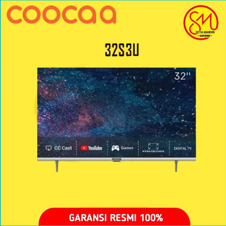 Barang Pilihan COOCAA 32S3U 24S3U Smart LED TV 24 dan 32 Inch HD Digital DVB Bezel Less Dolby WiFi
