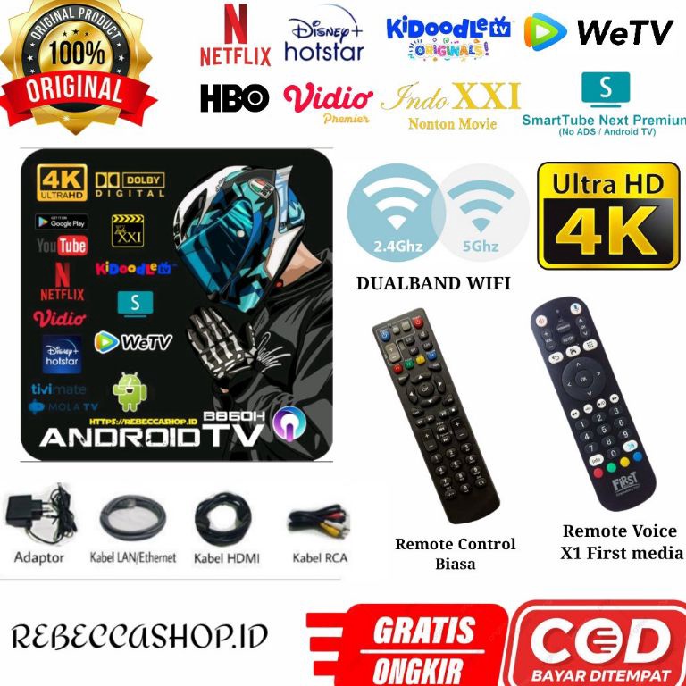 Harga Murah STB Android Tv Box ZTE B68H Hybrid Full root Full chanel Apps