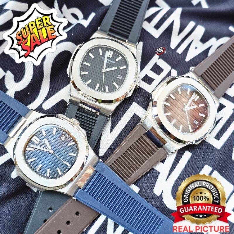 Patek Philip PP Nautlus Strap Rubber Jam Tangan Automatic