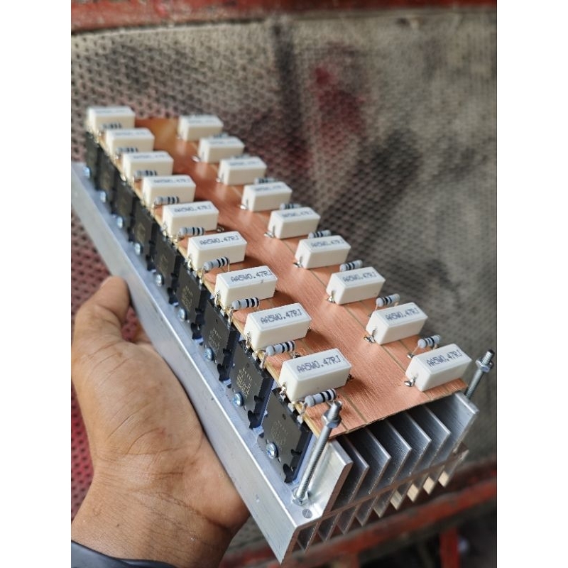 HS 2U PENDINGIN 2U HEATSINK 2 U PLUS TRANSISTOR FINAL TOSHIBA 5200 SIAP PAKAI DRIVER