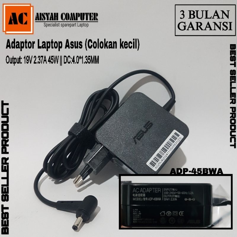 Adaptor Charger Original Laptop Asus Vivobook A416 A416M A416MA A416J A416JA A416JF - 19V 2.37A 45W