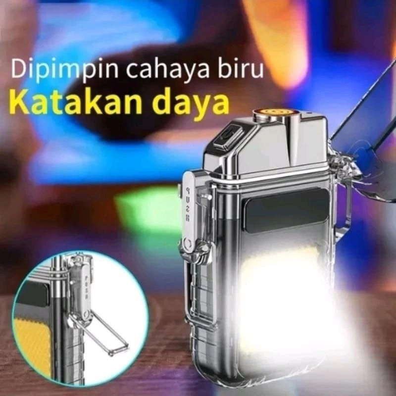 Elektrik Korek + Senter Emergency Lampu Korek Elektrik Gantungan Kunci