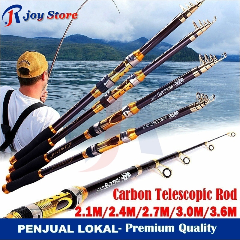 Joran Pancing Carbon Fiber Sea Fishing Rod 2.1M/5 Tongkat Stik Pancing 2.1 Meter Stick Pancingan Ika