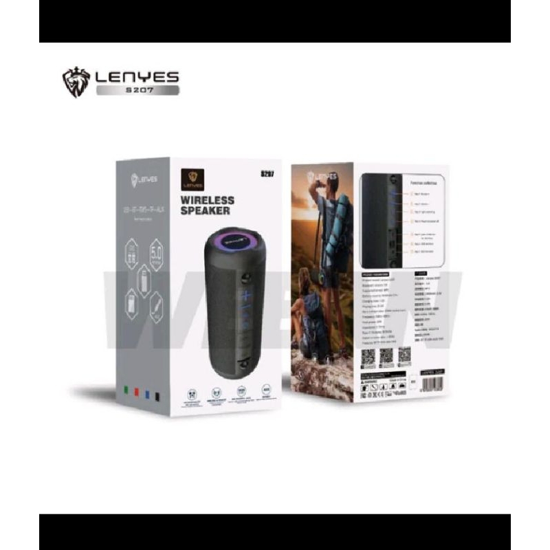 WEEAN LENYES SPEAKER S207 LED Colorfull Light Wireless Speaker Bluetooth