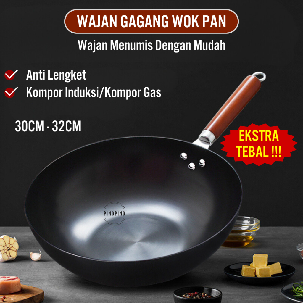 Teflon / wok pan / Wajan Anti Lengket / Wajan gagang