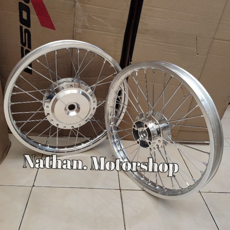 VELG ROSSI BEAT VARIO SCOOPY GENIO RING 17 SEPASANG UKURAN 140X140 17 Silver
