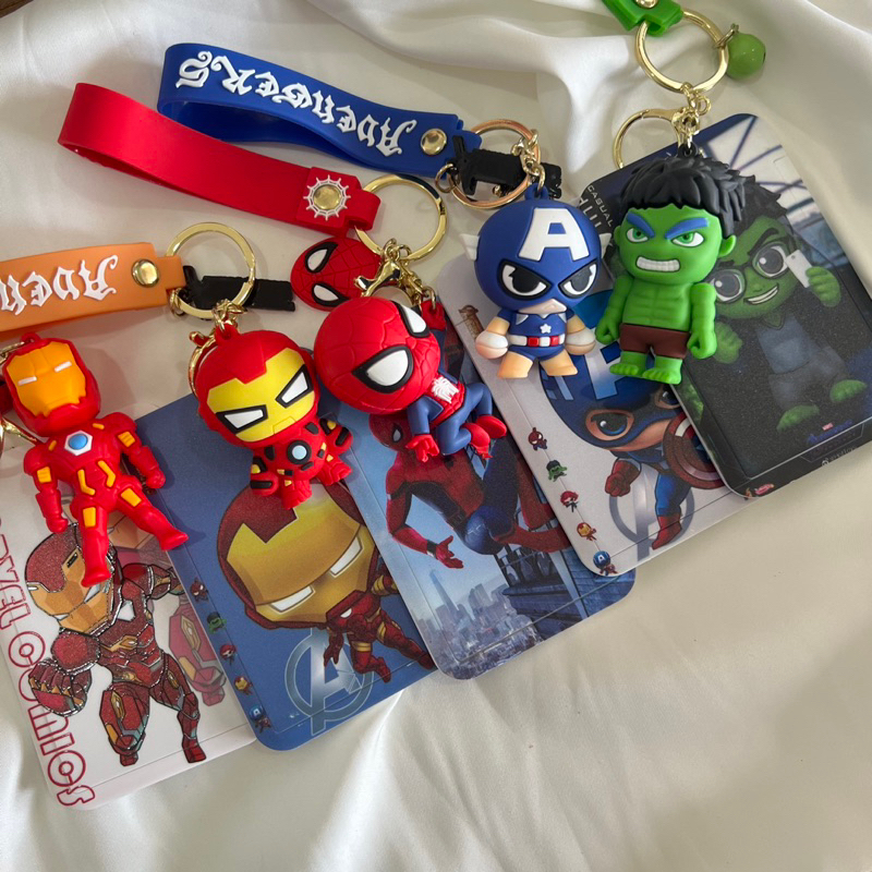 

id card holder aesthetic karakter marvel ironman hulk captain america spiderman / gantungan card holder / tempat id card lucu / card holder/ kartu pelajaran / e-toll