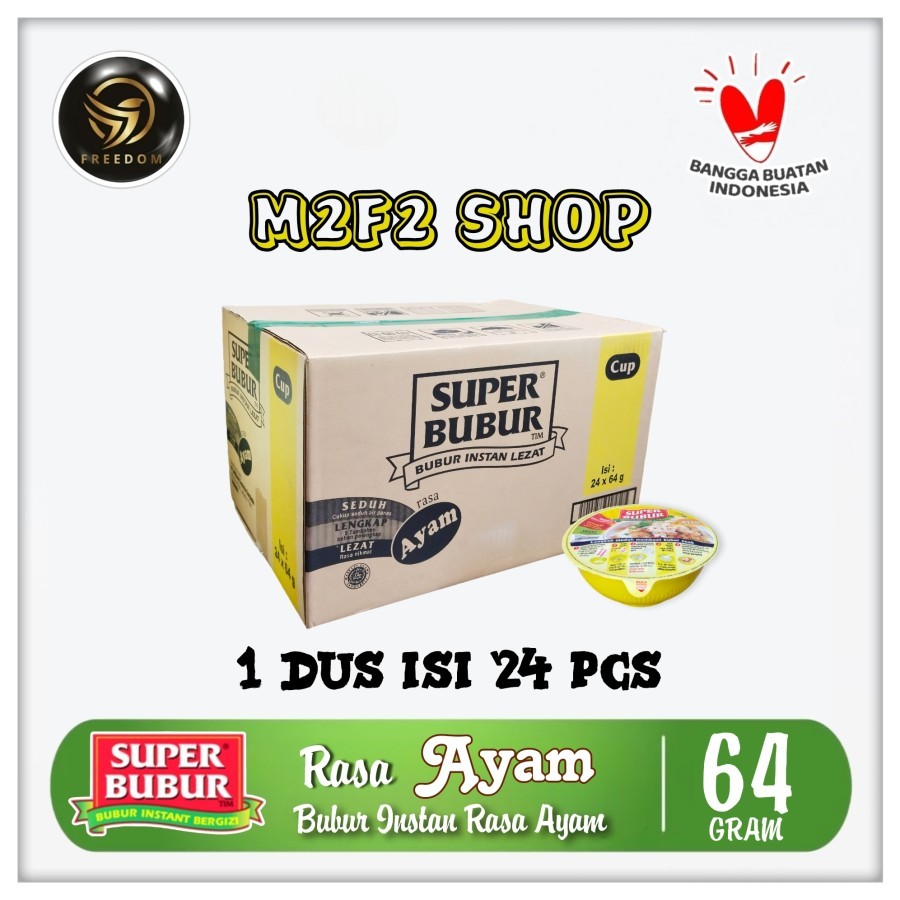 

Bubur Instan Super Bubur Seduh Rasa Ayam | Mangkuk Cup - 64 gr (Kemasan Karton)