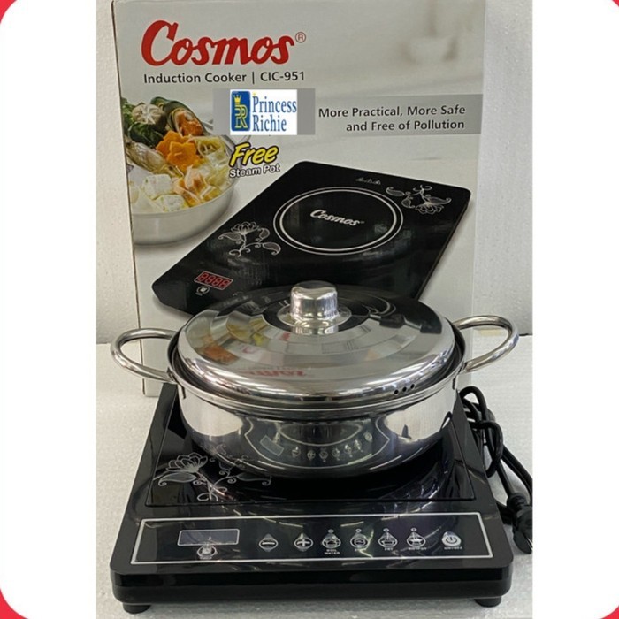 Kompor Induksi 1 Tungku Cosmos CIC-951 - 1000W, Sentuh, Free Panci
