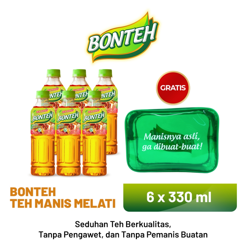 

[FREE Pouch] Teh Bonteh Melati 330ml x 6 pcs