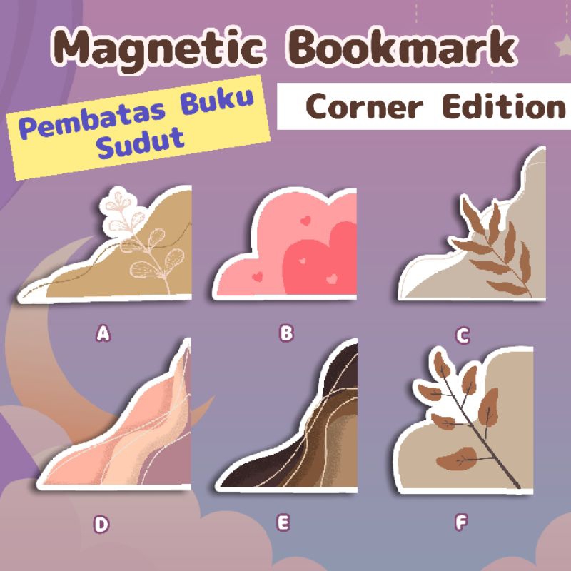 

Magnetic bookmark corner - Pembatas Buku Magnet Sudut