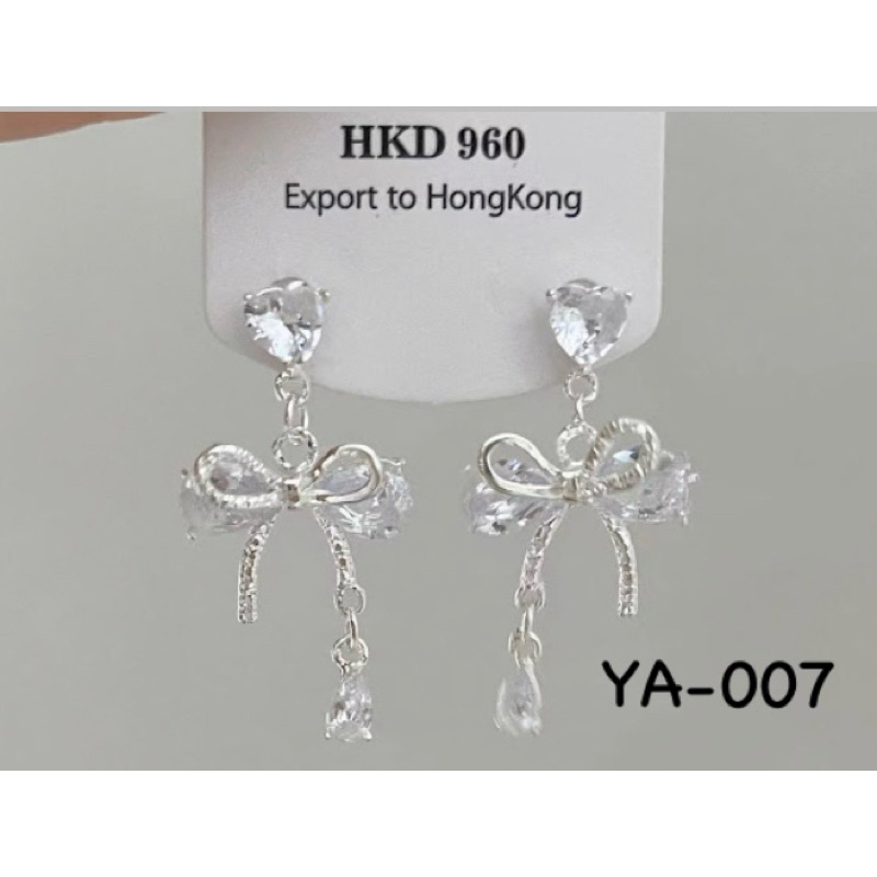 (YA-007) anting gantung berlian pita