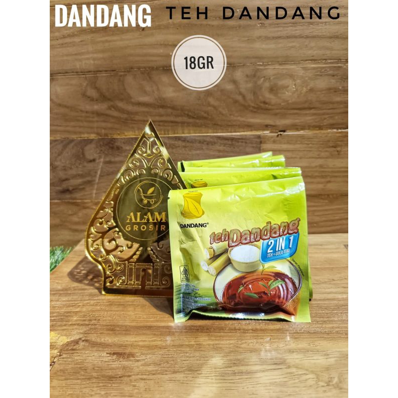 

Teh Dandang Teh wangi Celup 2 in 1 teh+Gula Tebu 18gr 1 renteng isi 10 pcs