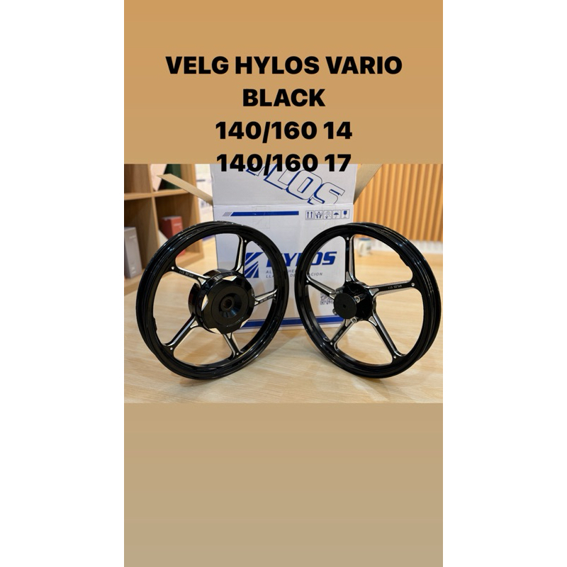 VELG HYLOS HONDA VARIO 125 150  NEW BLACK RIM FG511 RING 14 DAN RING 17 MODEL ENKEI /VELG HYLOS SPOR