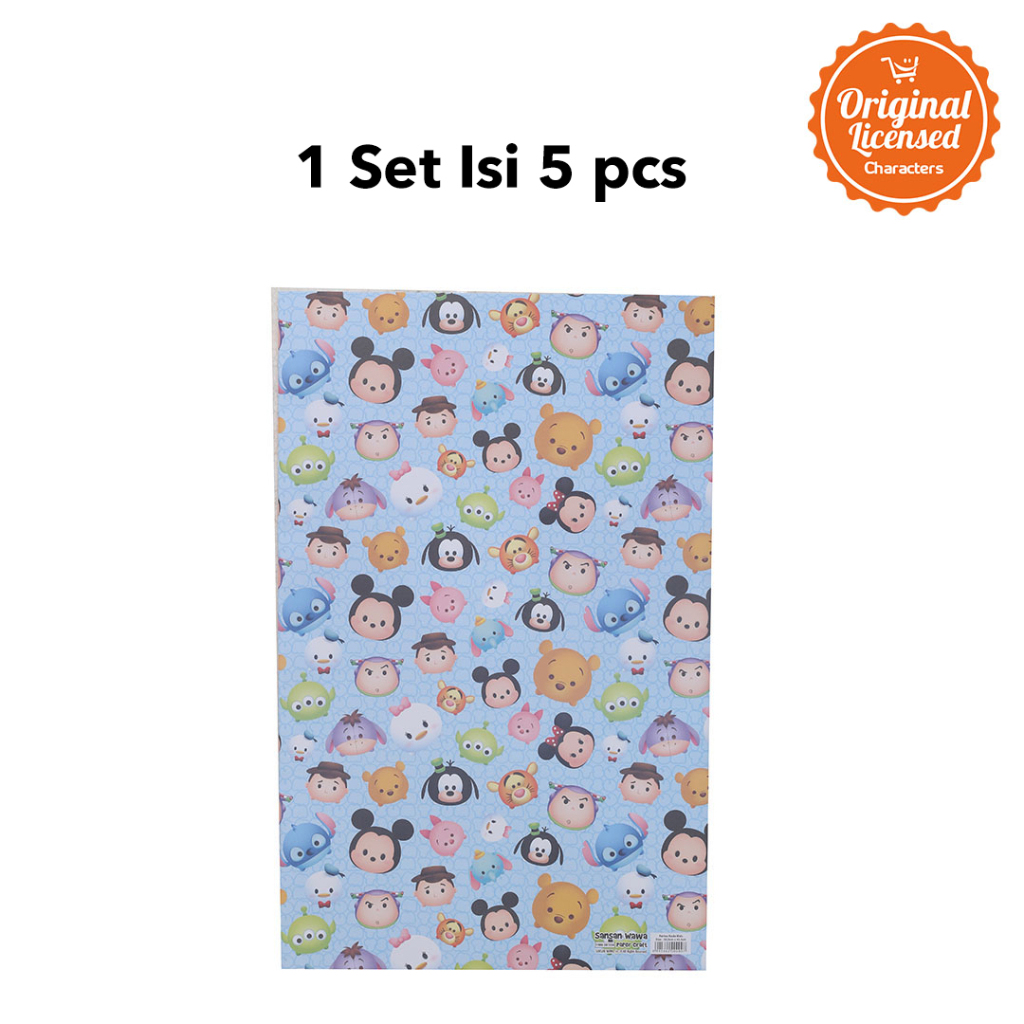 

Disney Tsum Tsum Kertas Kado Kecil Biru 50x64