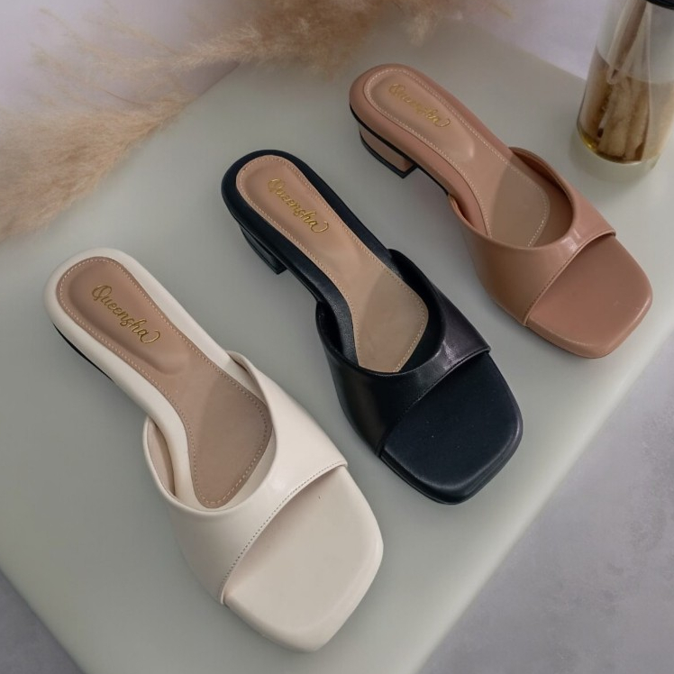 QUEENSHA - Valen Heels Tali Wanita / Sandal Wanita